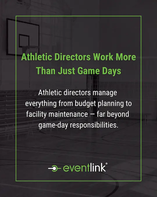 They Work More Than Just Game Days Athletic directors manage everything from budget planning to facility maintenance — far beyond game-day responsibilities.