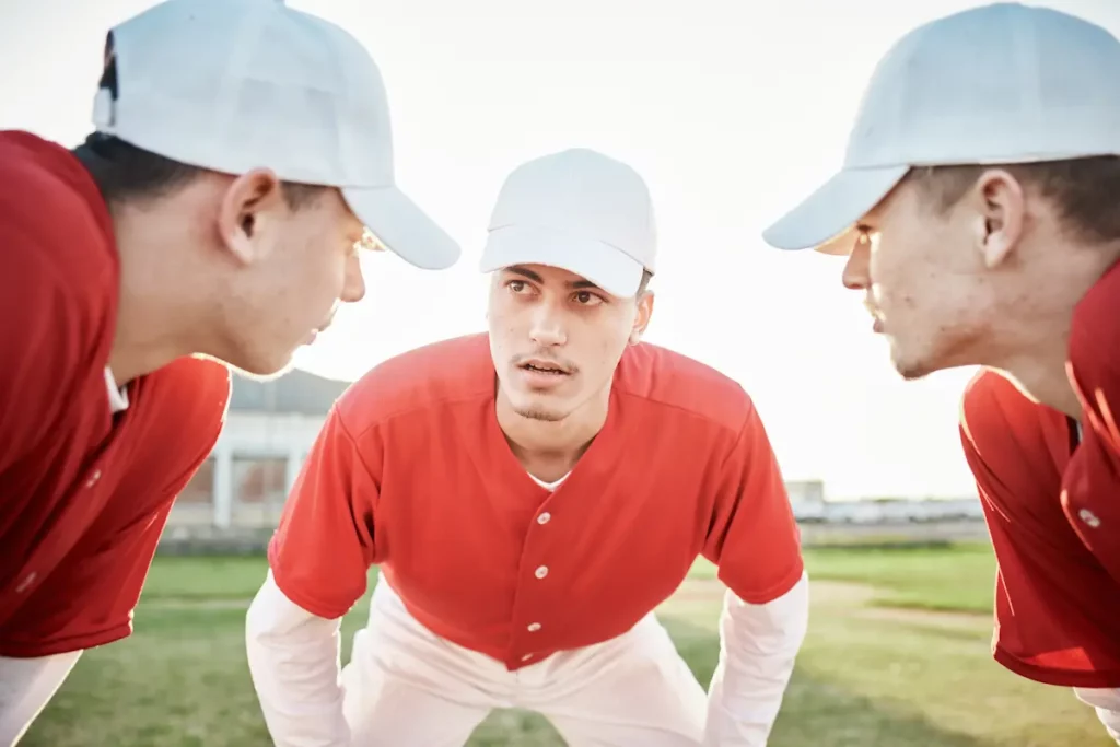 A team captain resolves a disagreement between two teammates.